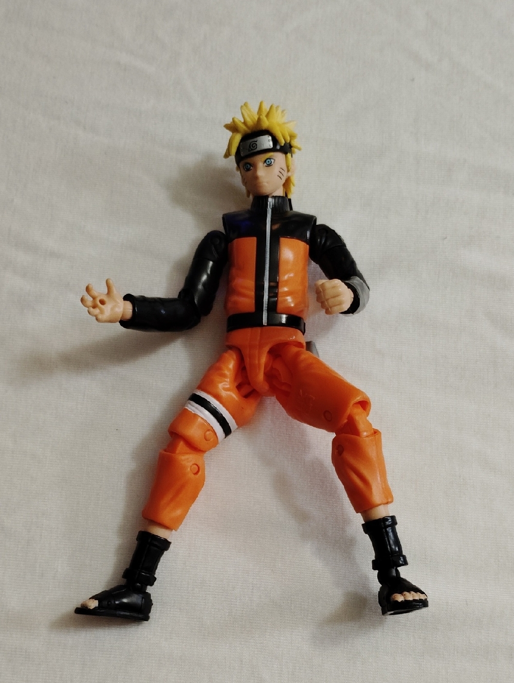Orange & Black Ninja Action Figure - Anime Style Hero